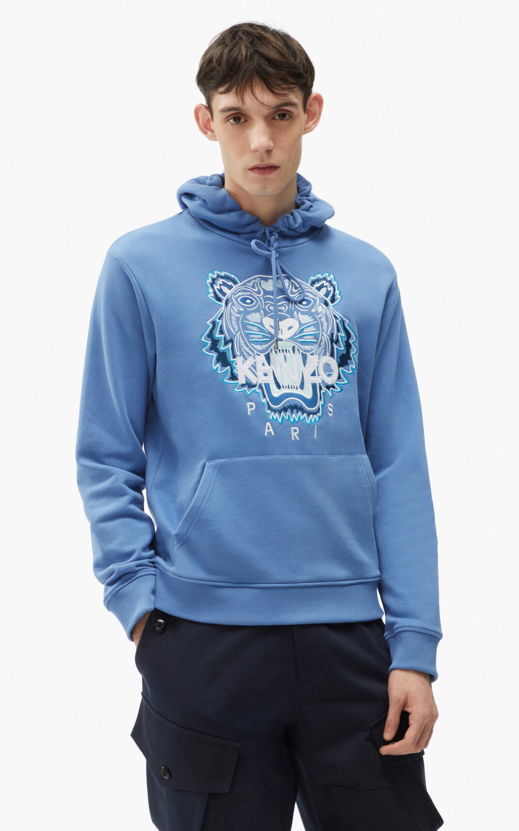 Kenzo Tiger Sudaderas Con Capucha Hombre Azules | 0916247-GE